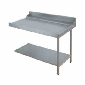 ELETTROBAR - Table de prélavage droite machines à paniers 500 x 500 ou 600 x 500 dosseret  L. 1200 mm