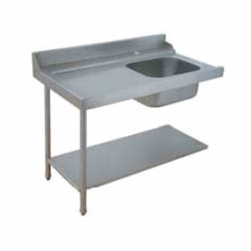 ELETTROBAR - Table de prélavage gauche machines à paniers 500 x 500 ou 600 x 500 évier L. 1200 mm