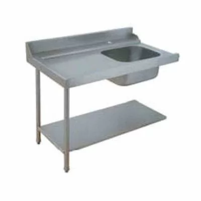 ELETTROBAR - Table de prélavage gauche machines à paniers 500 x 500 ou 600 x 500 évier L. 1200 mm