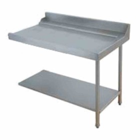 ELETTROBAR - Table entrée/sortie droite machines à paniers 600 x 500 configuration en angle dosseret L. 1200 mm