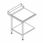 ELETTROBAR - Table entrée/sortie gauche machines à paniers 600 x 500 configuration en angle dosseret L. 700 mm