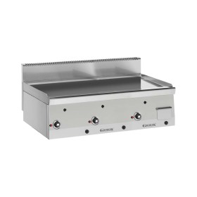 GIORIK - Déclassé - Plancha gaz acier inoxydable triple lisse
