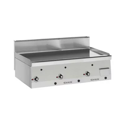 GIORIK - Déclassé - Plancha gaz chrome triple lisse
