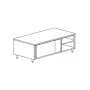 TECNOX - Déclassé - Meuble de rangement central avec 2 portes coulissantes 100x60x85
