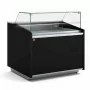 DIAMOND - Déclassé - Comptoir vitrine ventilé avec vitre basse et réserve largeur 1505 mm noir