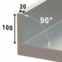 DIAMOND - Déclassé - Table inox adossée P. 700 mm L. 1400 mm