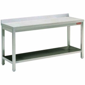 DIAMOND - Déclassé - Table inox adossée P. 700 mm L. 1400 mm