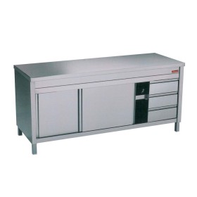 DIAMOND - Déclassé - Table sur armoire neutre et 3 tiroirs à droite L. 1600 mm