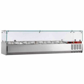 DIAMOND - Déclassé - Vitrine à ingrédients 7 GN 1/4 avec vitre droite