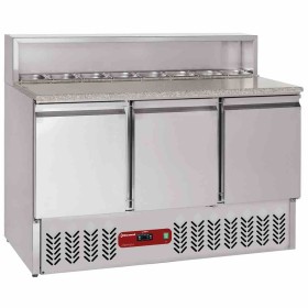 DIAMOND - Déclassé - Table réfrigérée 3 portes GN1/1 380 L dessus réfrigéré 8 x GN 1/6