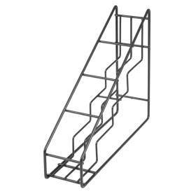 OLYMPIA - Support en acier pour bouteilles de sirop noir 400x105x320mm