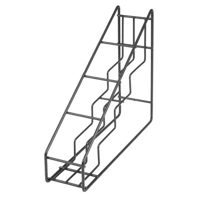 OLYMPIA - Support en acier pour bouteilles de sirop noir 400x105x320mm