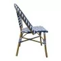 BOLERO - Chaises style parisien en rotin PE bleues (lot de 2)