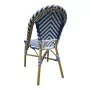BOLERO - Chaises style parisien en rotin PE bleues (lot de 2)