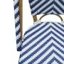 BOLERO - Chaises style parisien en rotin PE bleues (lot de 2)