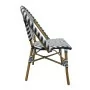 BOLERO - Chaises style parisien en rotin PE noires (lot de 2)