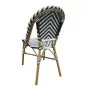 BOLERO - Chaises style parisien en rotin PE noires (lot de 2)