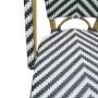 BOLERO - Chaises style parisien en rotin PE noires (lot de 2)