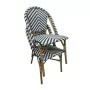 BOLERO - Chaises style parisien en rotin PE noires (lot de 2)
