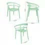 BOLERO - Fauteuils Mateo Café vert menthe (lot de 2)