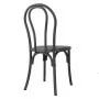 BOLERO - Chaises en résine style bois courbé Soho noires (lot de 4)