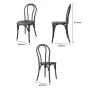 BOLERO - Chaises en résine style bois courbé Soho noires (lot de 4)