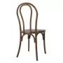 BOLERO - Chaises en résine style bois courbé Soho noyer (lot de 4)
