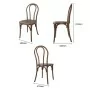 BOLERO - Chaises en résine style bois courbé Soho noyer (lot de 4)