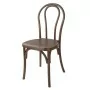BOLERO - Chaises en résine style bois courbé Soho noyer (lot de 4)