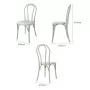 BOLERO - Chaises en résine style bois courbé Soho blanches (lot de 4)