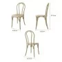 BOLERO - Chaises en résine style bois courbé Soho coloris naturel (lot de 4)