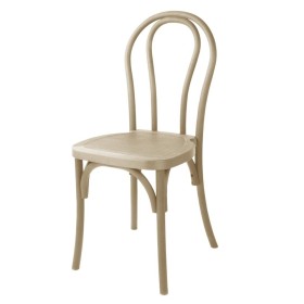 BOLERO - Chaises en résine style bois courbé Soho coloris naturel (lot de 4)