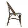 BOLERO - Chaises bistrot parisien en rotin PE motif noir (Lot de 2)