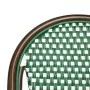BOLERO - Chaises bistrot parisien en rotin PE motif vert (Lot de 2)