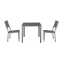 BOLERO - Chaises à lattes Valletta grises (lot de 4)