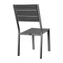 BOLERO - Chaises à lattes Valletta grises (lot de 4)