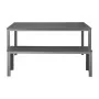 BOLERO - Bancs à lattes Valletta gris (lot de 2)