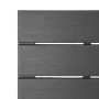 BOLERO - Bancs à lattes Valletta gris (lot de 2)