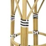 BOLERO - Tabourets de bar en rotin PE style parisien noirs (lot de 2)