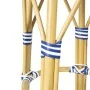 BOLERO - Tabourets de bar en rotin PE style parisien bleus (lot de 2)