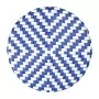 BOLERO - Tabourets de bar en rotin PE style parisien bleus (lot de 2)
