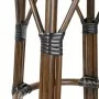 BOLERO - Tabourets de bar en rotin PE style parisien bois foncé noirs (lot de 2)