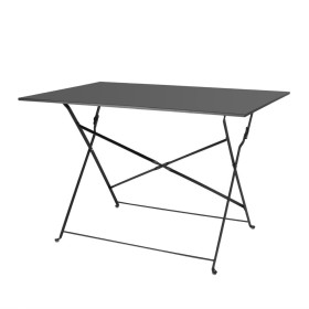BOLERO - Table de terrasse pliable noire 1100 x 700mm