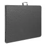 BOLERO - Table pliante rectangulaire en rotin PE noire 