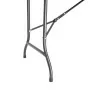 BOLERO - Table pliante rectangulaire en rotin PE noire 