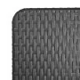 BOLERO - Table pliante rectangulaire en rotin PE noire 