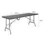 BOLERO - Table pliante rectangulaire en rotin PE noire 