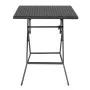 BOLERO - Table pliante carrée noire 620mm