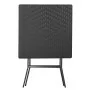 BOLERO - Table pliante carrée noire 620mm