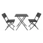 BOLERO - Table pliante carrée noire 620mm